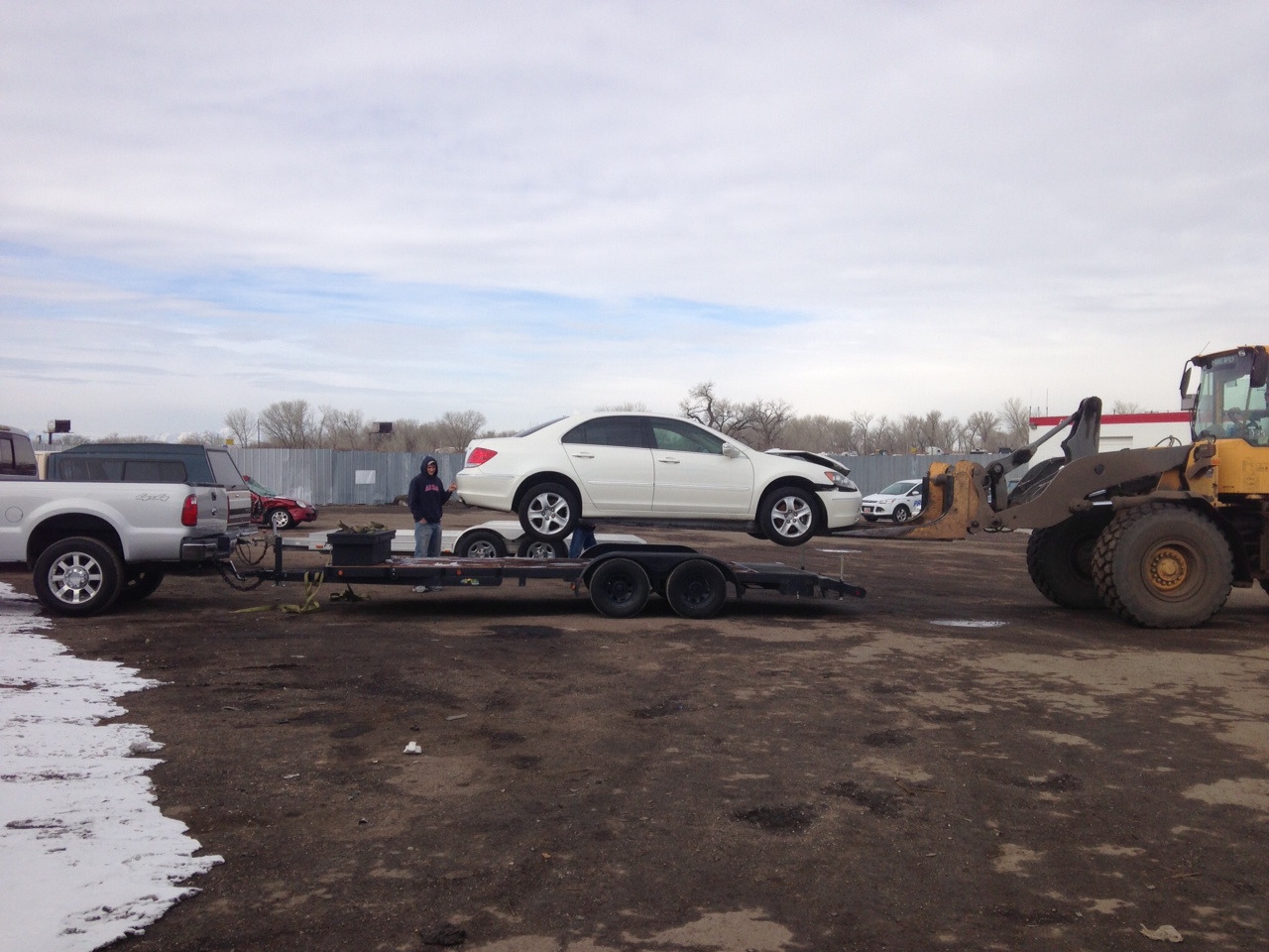 Loading Acura RL With Forklift